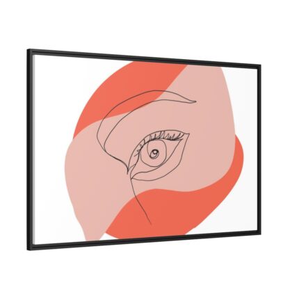 Abstract Line Art Eye Framed Canvas