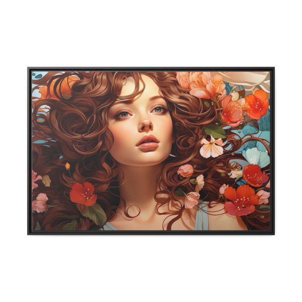 88289-266.jpg Woman Alphonse Mucha Style Framed Canvas