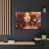 88289-269.jpg Woman Alphonse Mucha Style Framed Canvas