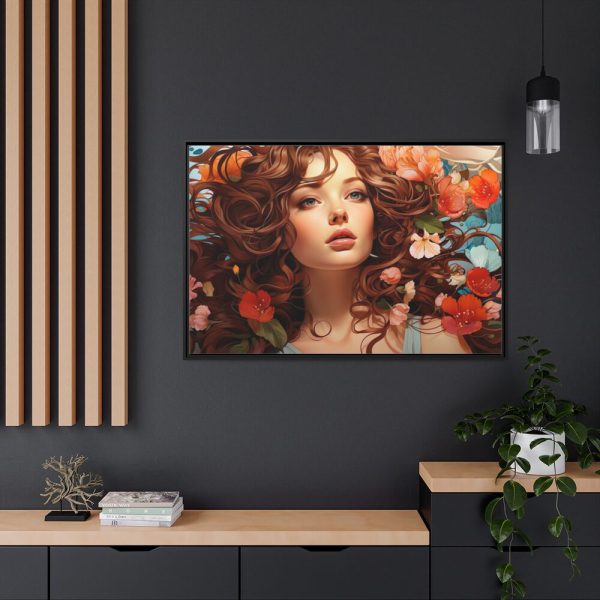 88289-269.jpg Woman Alphonse Mucha Style Framed Canvas