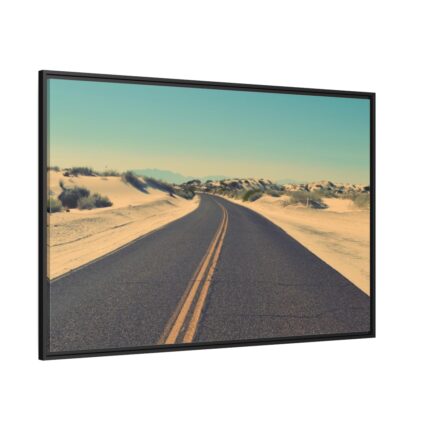 Road In A Desert Framed Canvas