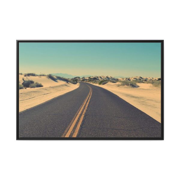 88289-286.jpg Road In A Desert Framed Canvas