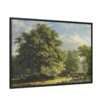 View in the Bentheim Forest by George Andries Roth Framed Canvas