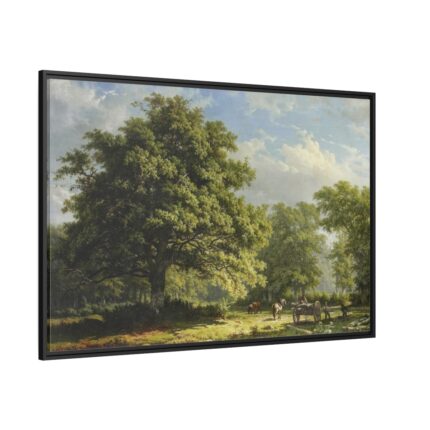 View in the Bentheim Forest by George Andries Roth Framed Canvas