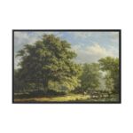 View in the Bentheim Forest by George Andries Roth Framed Canvas - Image 2