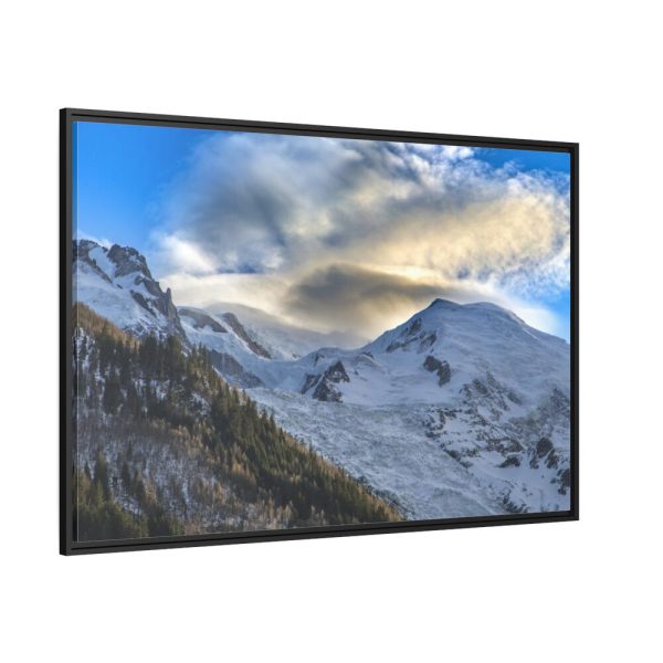 Mountains Of Chamonix, Alps Framed Canvas