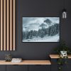 88289-354.jpg Car in Mountain Landscape With Snowy Trees Framed Canvas