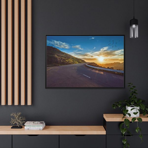 88289-359.jpg Mountain Road Sunset Framed Canvas