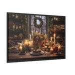 Christmas Dinner Table Framed Canvas