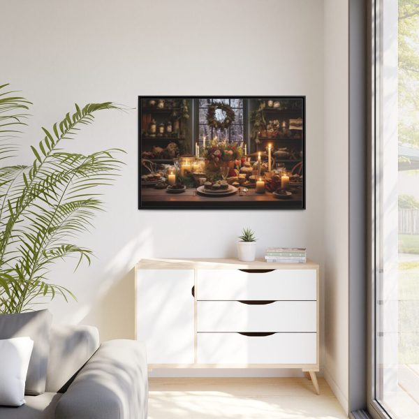 88289-363.jpg Christmas Dinner Table Framed Canvas