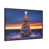 88289-365.jpg Lit Christmas Tree Outside Framed Canvas