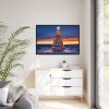 88289-368.jpg Lit Christmas Tree Outside Framed Canvas