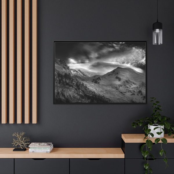 88289-389.jpg Mountain in Black and White Framed Canvas