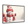88289-395.jpg Cute Snowman With Copy Space Framed Canvas