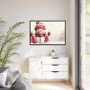 88289-398.jpg Cute Snowman With Copy Space Framed Canvas