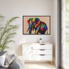 88289-413.jpg Rainbow Colored Elephant II Framed Canvas