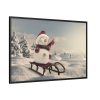 88289-415.jpg Snowman On Sledge Framed Canvas