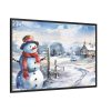 88289-420.jpg Vintage Snowman Art Framed Canvas