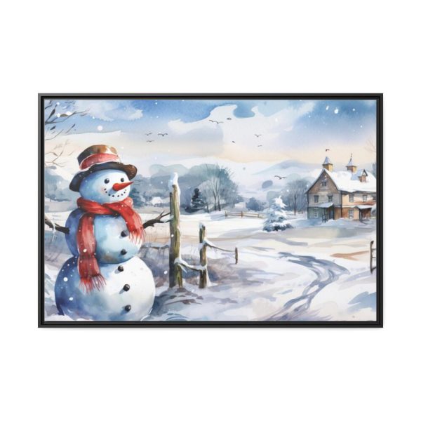 88289-421.jpg Vintage Snowman Art Framed Canvas