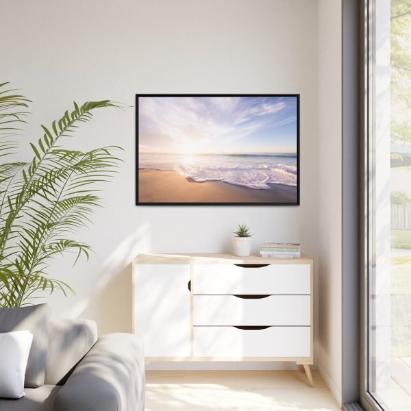 88289-43.jpg Pacific Coast Sunset at Monterey, California Framed Canvas