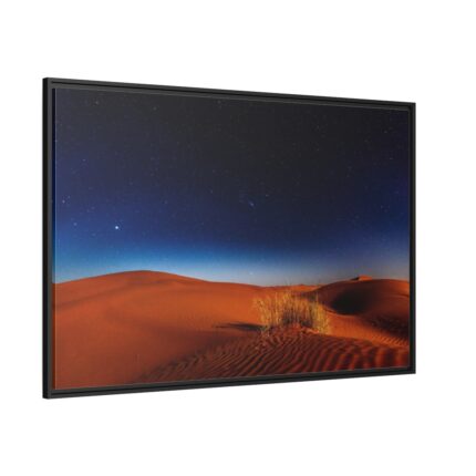Desert During Nighttime Framed Canvas
