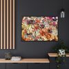Abstract Flowers Framed Canvas