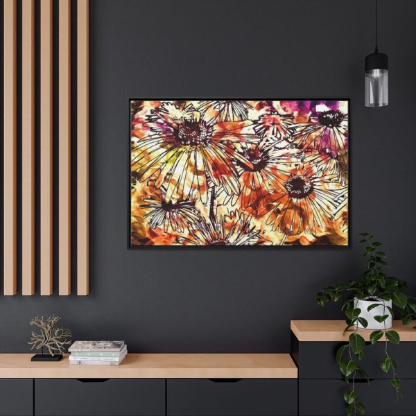 Abstract Flowers Framed Canvas