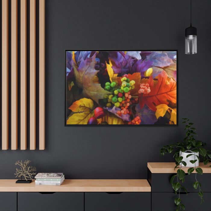 Autumn Leaves, Berries, Acorns Framed Canvas - Image 5