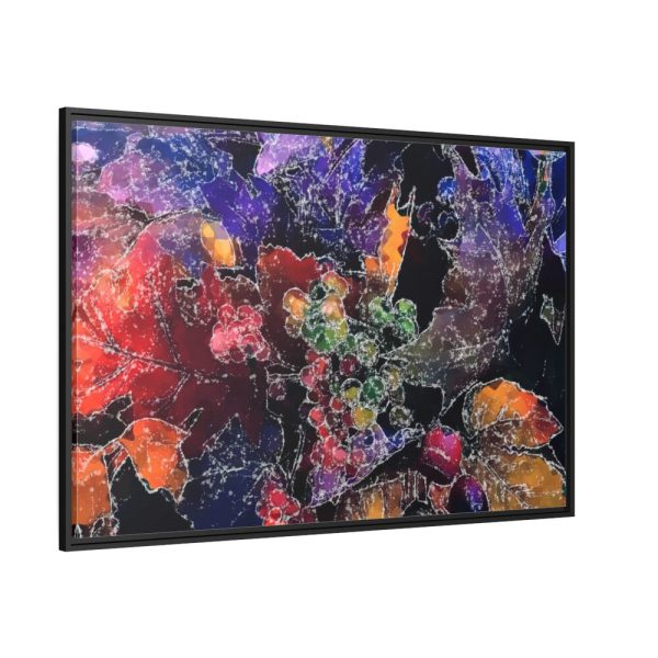 Sketched Outline Autumn Framed Canvas