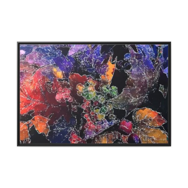 Sketched Outline Autumn Framed Canvas