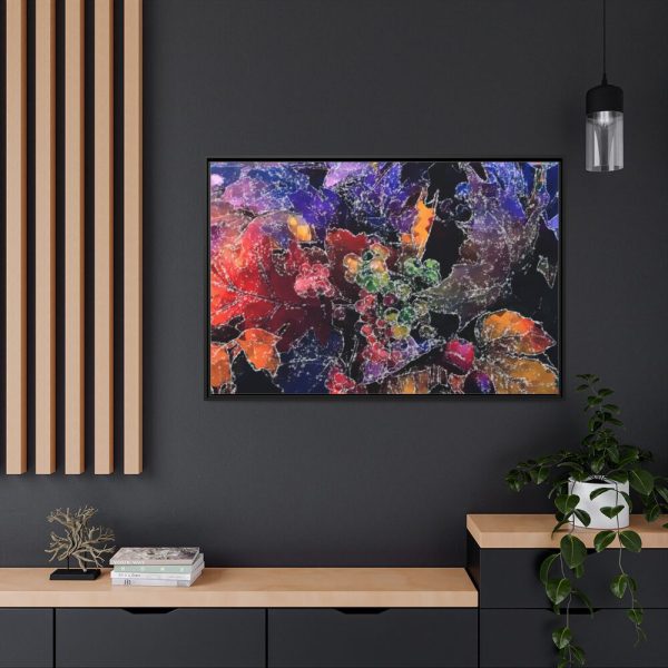 Sketched Outline Autumn Framed Canvas