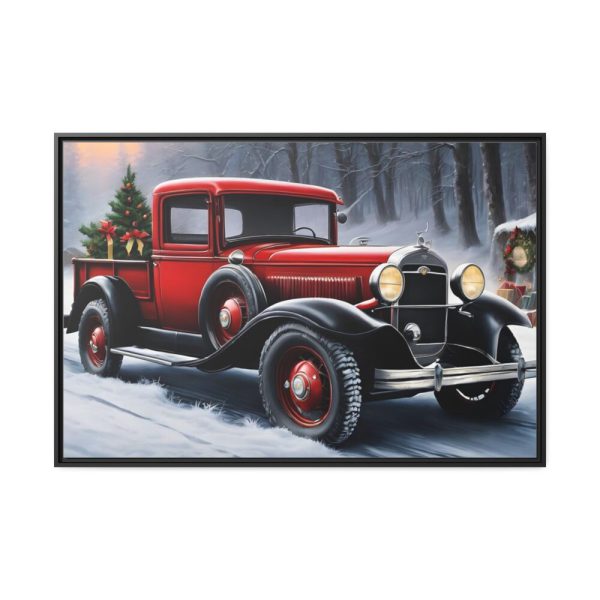 88289-461.jpg Vintage Pickup Truck Christmas II Framed Canvas