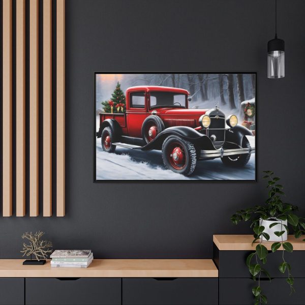 88289-464.jpg Vintage Pickup Truck Christmas II Framed Canvas
