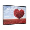 88289-465.jpg Red Tree in Heart Shape Framed Canvas