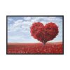 88289-466.jpg Red Tree in Heart Shape Framed Canvas