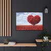 88289-469.jpg Red Tree in Heart Shape Framed Canvas