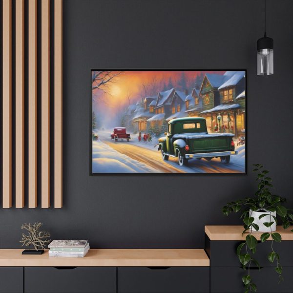 88289-474.jpg Vintage Pickup Truck Christmas III Framed Canvas
