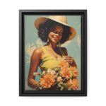 Woman With Flowers Framed Canvas - Image 6