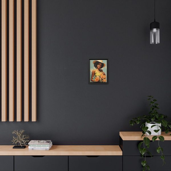 Woman With Flowers Framed Canvas