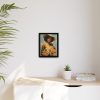 Woman With Flowers Framed Canvas