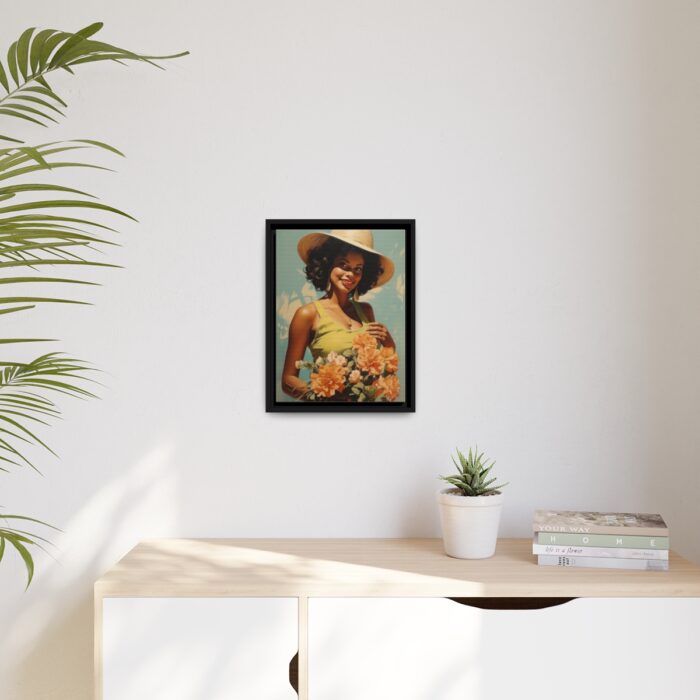 Woman With Flowers Framed Canvas - Image 19