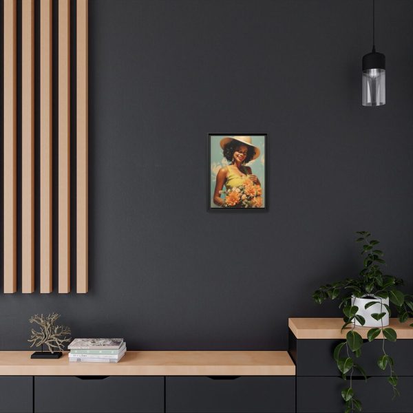 Woman With Flowers Framed Canvas