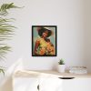Woman With Flowers Framed Canvas