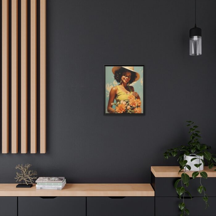 Woman With Flowers Framed Canvas - Image 25