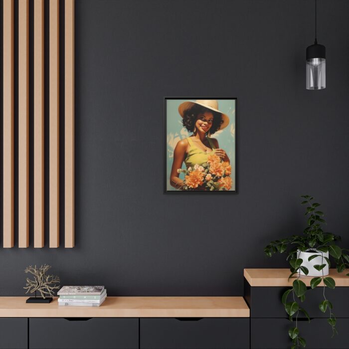 Woman With Flowers Framed Canvas - Image 30