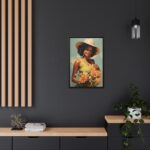 Woman With Flowers Framed Canvas - Image 35