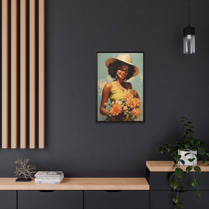 Woman With Flowers Framed Canvas - Image 35