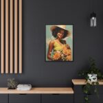 Woman With Flowers Framed Canvas - Image 40