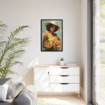 Woman With Flowers Framed Canvas - Image 44