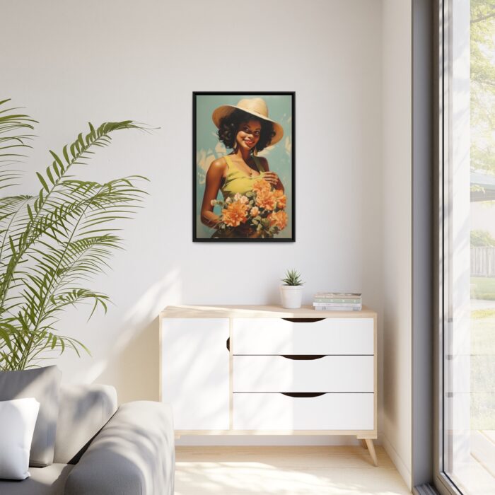 Woman With Flowers Framed Canvas - Image 44